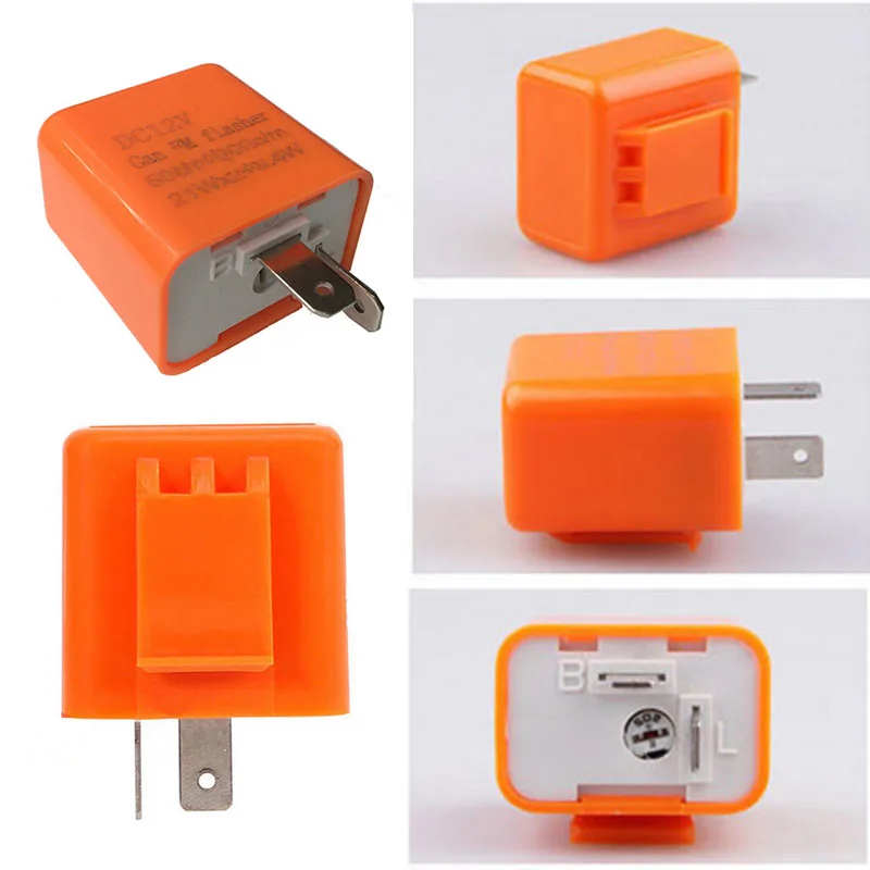 12 В 2 Pin Регулируемая частота светодиодный мигалка реле поворотов Индикатор для