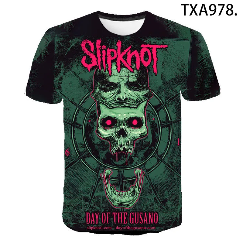 

2021 New Summer 3D T Shirts Casual Slipknot Men Women Children Fashion Short Sleeve Boy girl Kids Printed T-shirt Cool Tops Tee