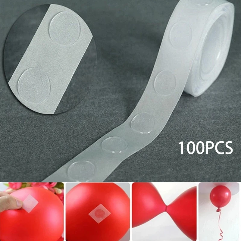 

100 Balloon Glue Points Balloons Accessories Birthday Wedding Party Balloons Glue Sticker Stand Arch Decorative Balloons