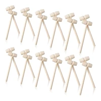 24 pieces wooden crab mallet seafood shellfish wood cracker mini wood hammer shell cracker for seafood lobster tool