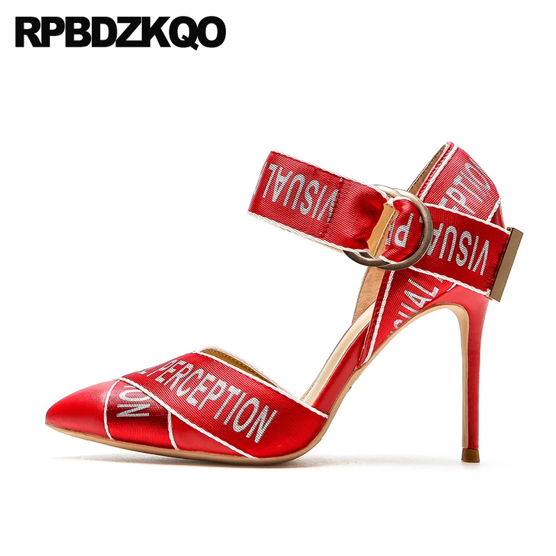 Роскошные брендовые черные туфли на высоком каблуке Женские с ремешком