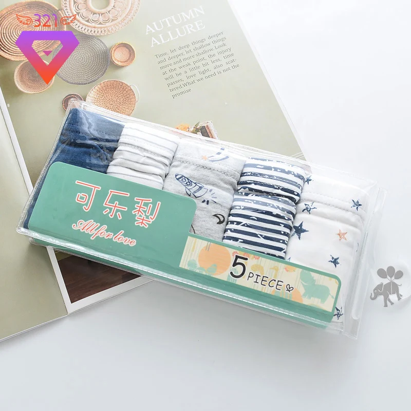 5 шт./партия нижнее белье для маленьких мальчиков с рисунком ракета детские трусы