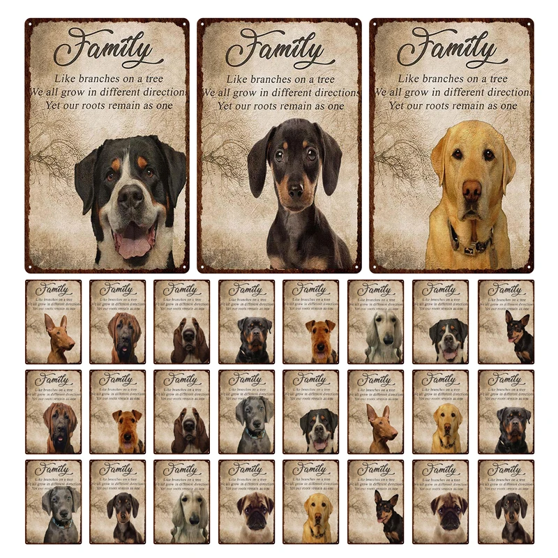 

Семейные милые собаки, фототаблички, паб, бар, клуб, магазин домашних животных, Настенный декор, 20x30 см