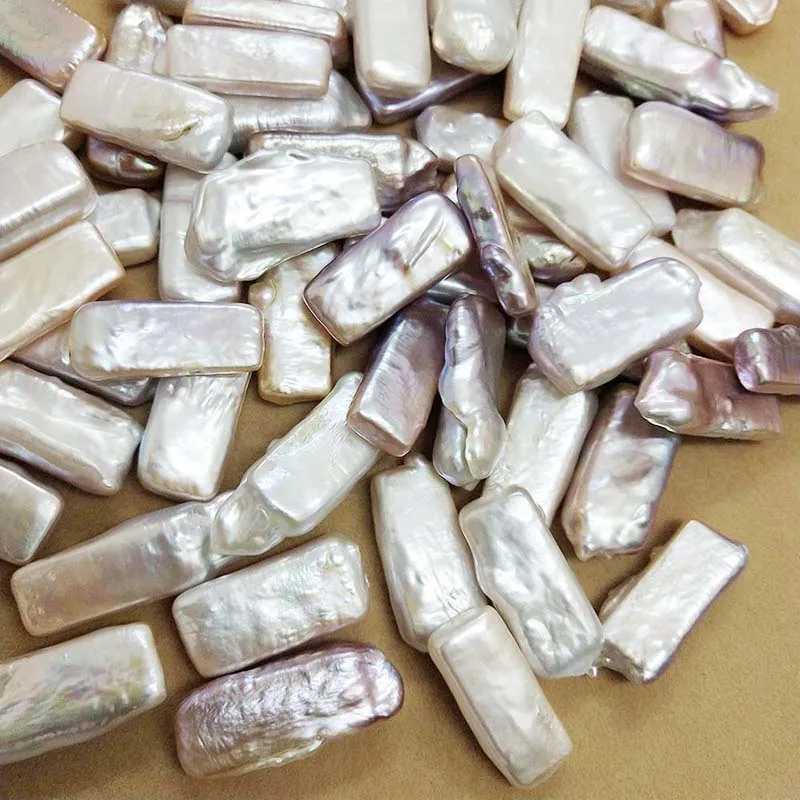 3 шт./лот жемчужные бусины KESHI pearl 100% натуральный пресноводный прямоугольный