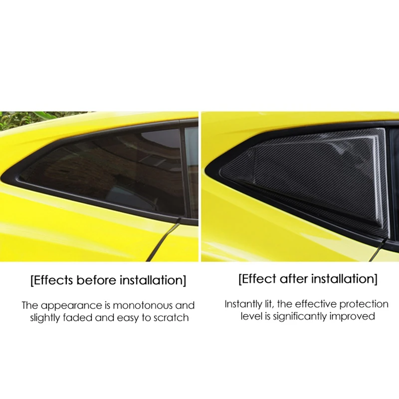 Rear Window Side Louvers Vent Cover Stickers for Chevy Camaro ZL1 2016-2019 Blinds Trim Carbon Fiber | Автомобили и мотоциклы