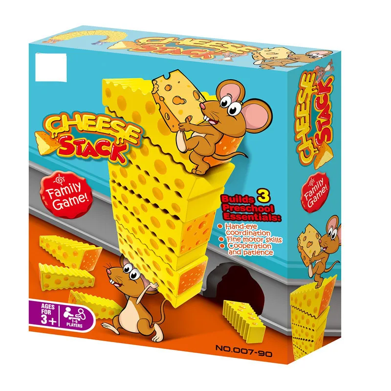 

Mouse Stack Cheese Arch Jenga Children'S Puzzle Board Game Toy Parent-Child Interaction Double Cooperation