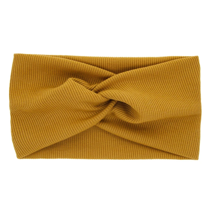 Скрученная узелковая лента для волос эластичная детей одноцветная Мягкая