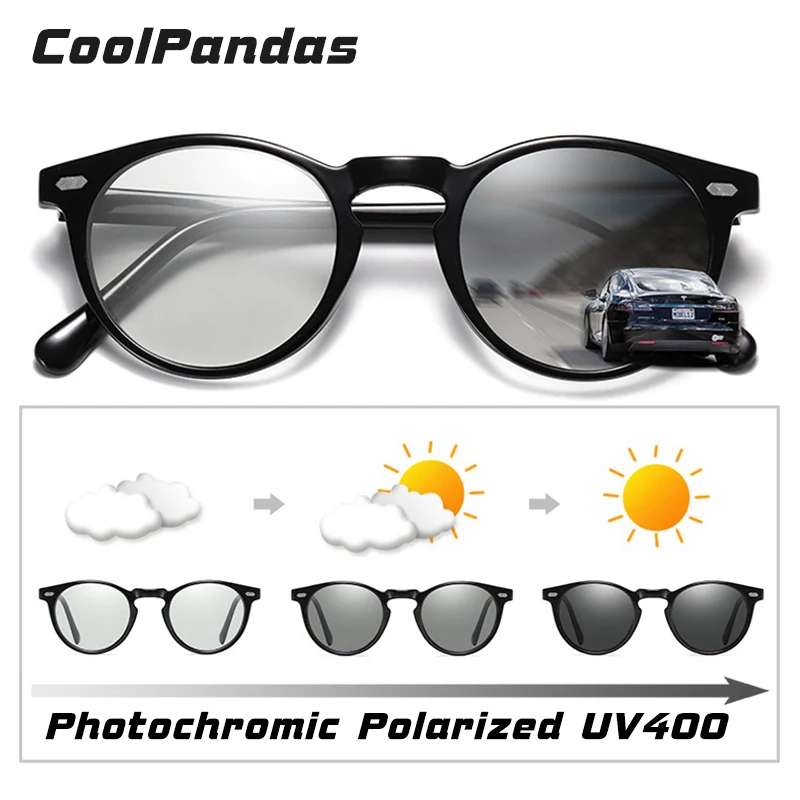 Солнцезащитные очки CoolPandas унисекс небольшие поляризационные с круглыми линзами