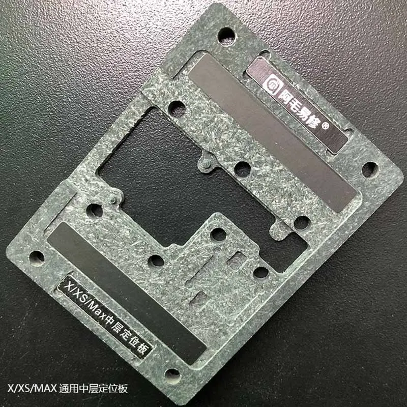 

Jyrkior For iPhone X/XS/XS MAX Mainboard Middle Layer BGA Reballing Stencil Platform Planting Tin Template Plate Net Holder