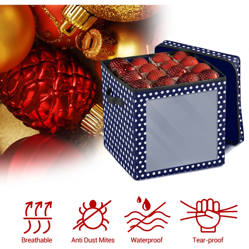 Коробка для хранения рождественских шаров коробка из ткани Оксфорд сумка