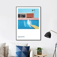 david hockney art prints exhibition vintage canvas poster abstract artwork painting wall pictures for living room wall art decor