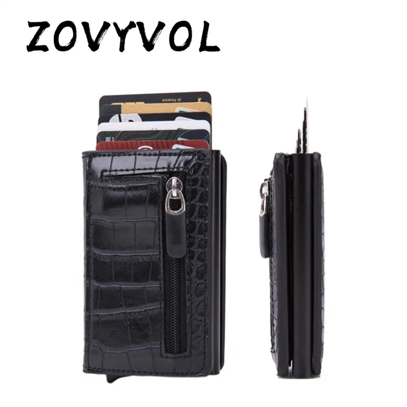 Алюминиевый держатель для карт ZOVYVOL мужчин и женщин магнитный закрывающийся