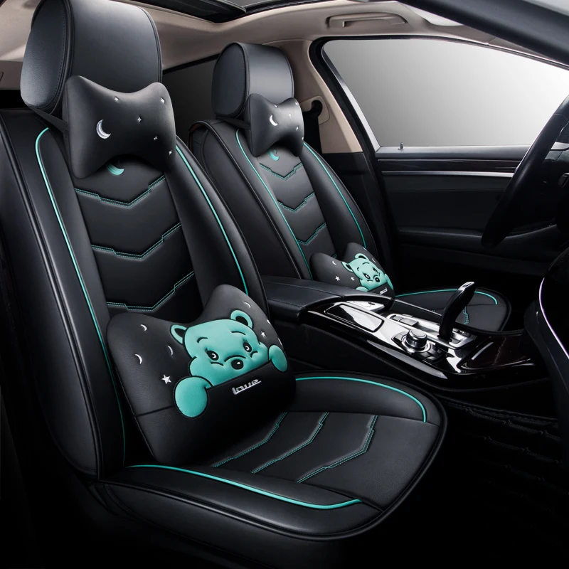 

kalaisike Leather plus Flax Universal Car Seat covers for Suzuki all models swift SX4 grand vitara Kizashi jimny vitara automobi