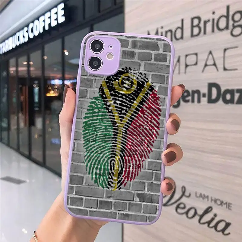 

Belarus flag Phone Case For iPhone 12 11 Mini Pro XR XS Max 7 8 Plus X Matte transparent Purple Back Cover