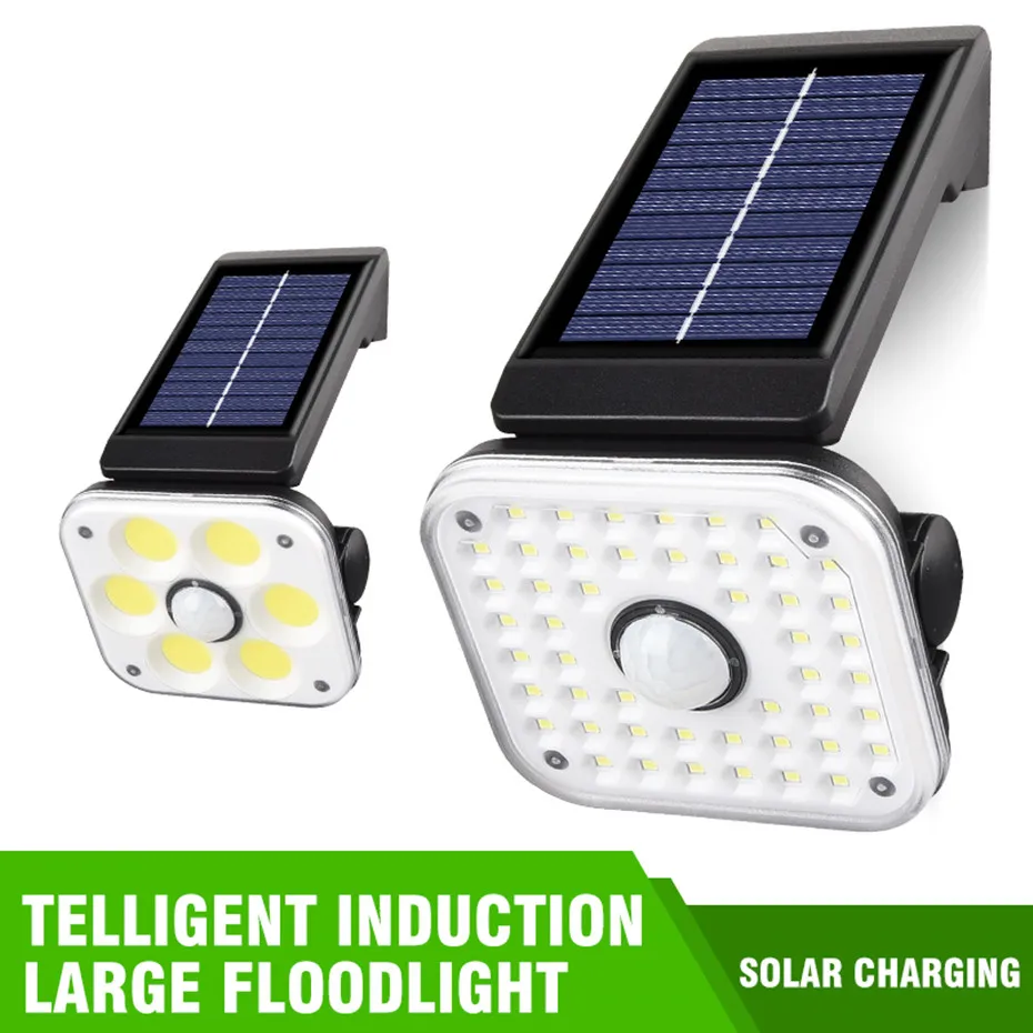 

Solar Light Outdoors Powered Lamp 48/54 SMD COB PIR Motion Senor Sunlight 3 Mode Waterproof Wall Lighting Decoration Garden Path