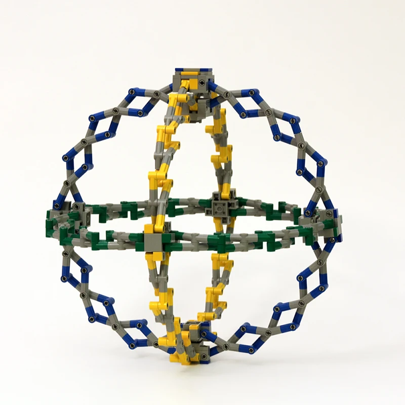 

BuildMoc Creator Tensegrity Sculptures-Hoberman Sphere Building Blocks Dynamic Physics Balance Novel Bricks Toys For Kids Gifts