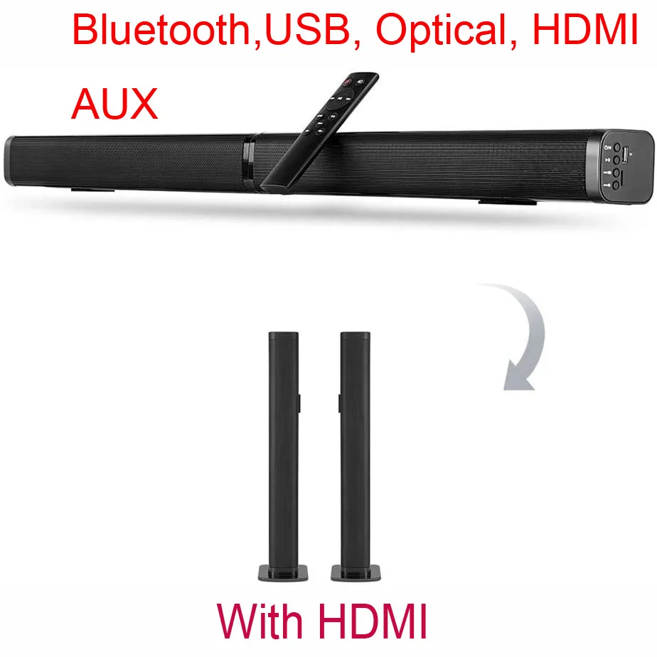 

Ultra slim Detachable Bluetooth TV Sound bar 37 inch wireles speaker built-in subwoofer soundbar with optical HDMI for LED TV
