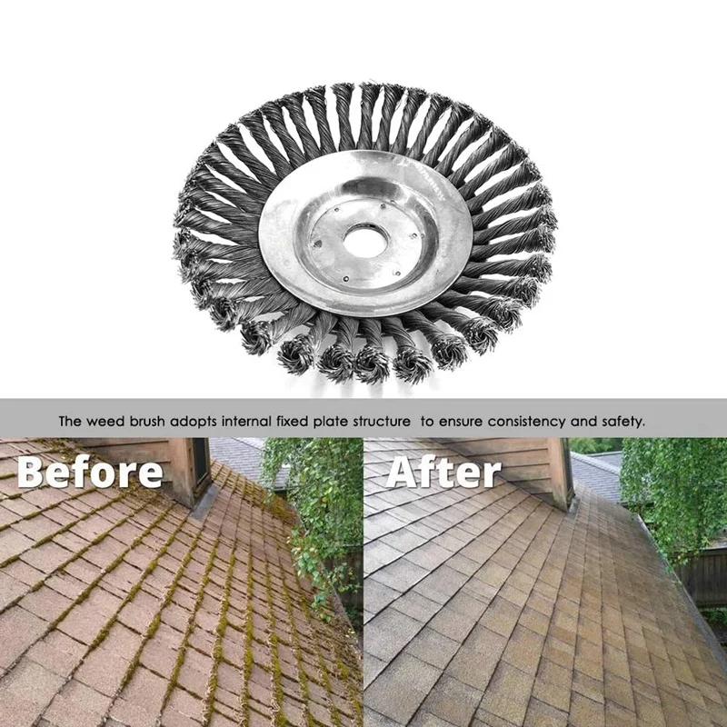 

8 Inches Steal Wire Brush Cutter Trimmer Head Replacement Garden Grass Brush Cutting Head for String Trimmers