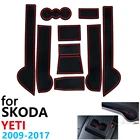 Противоскользящий резиновый коврик для чашки, для Skoda Yeti 2009  2017 2011 2013 2015 2016, аксессуары, автомобильные наклейки, коврик для телефона