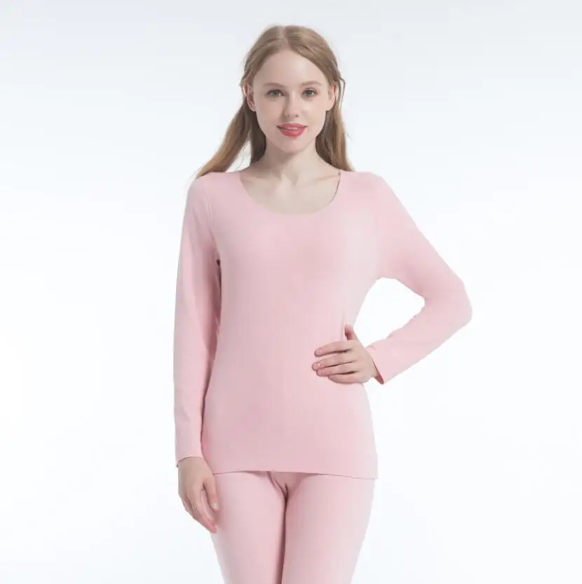 thermo body Термобелье водолазка зимняя женская одежда костюм Fever шлифовальные кальсоны теплая рубашка с подогревом термобелье черный топ - Цвет: thermo body