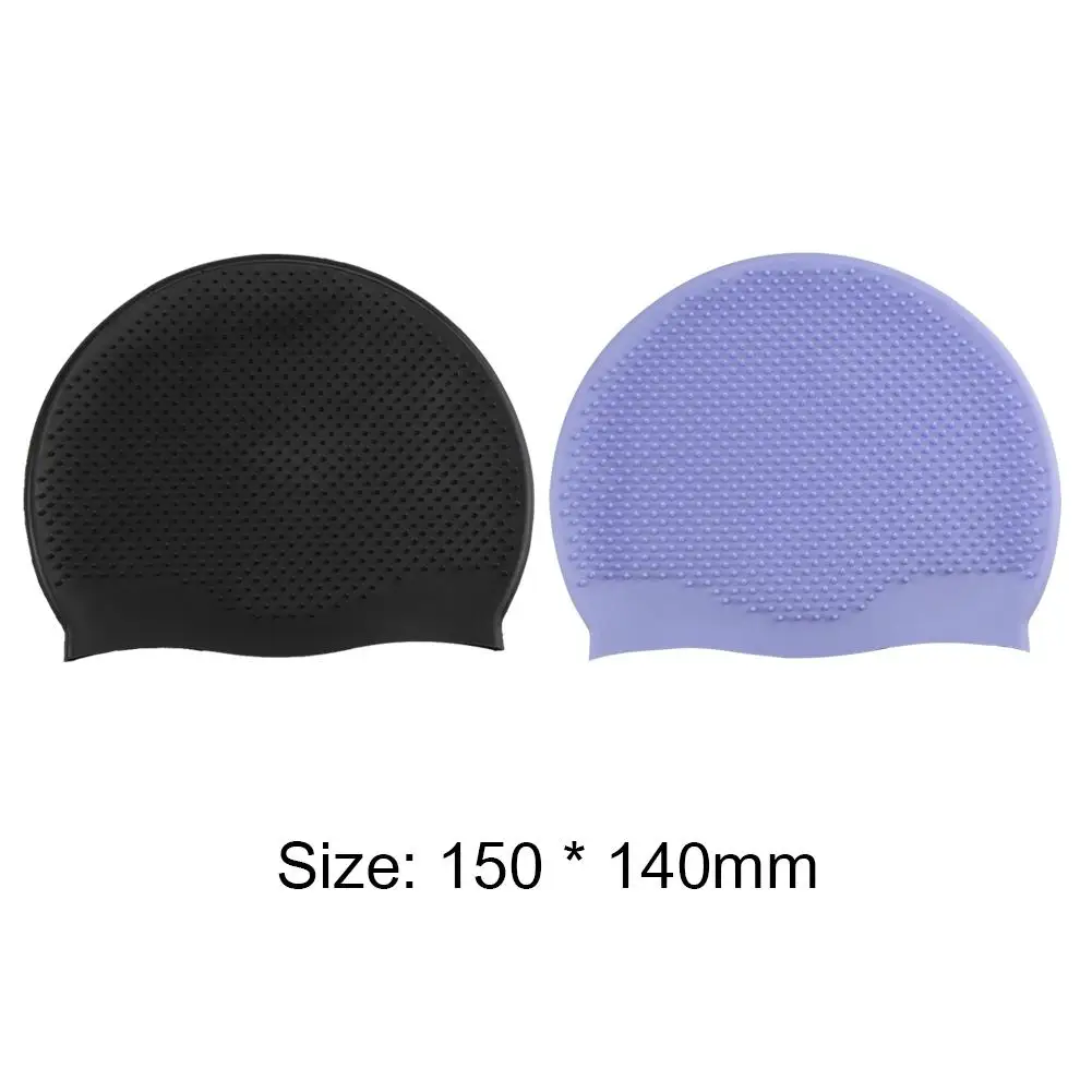 

Durable Swiming Cap Delicate Design Silicone Waterproof Massage Swim Cap Protect Ears Adult Swimming Sports Pool Hat