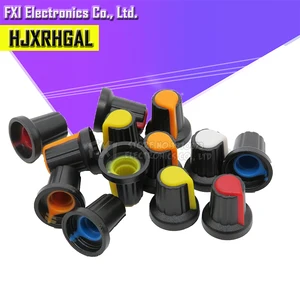 5 значение * 6 шт. = 30 шт. WH148 Ручка потенциометра (медный сердечник) 15X17 мм AG2 Желтый Оранжевый Синий Белый Красный