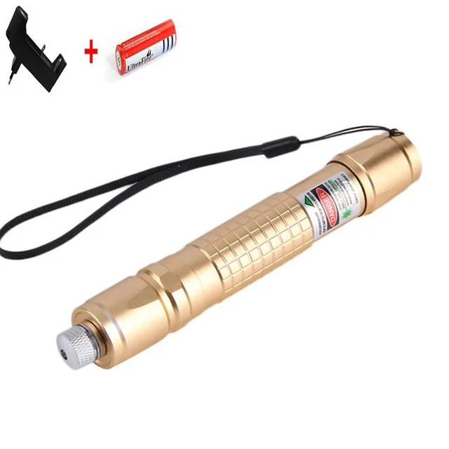 Gold Kit 2 в 1 Высокая мощность Зеленая лазерная указка охотничий лазерный колпачок лазерный 303 прицел устройство Регулируемый фокус лазер ручка зрение мощность ful - Цвет: Gold Kit