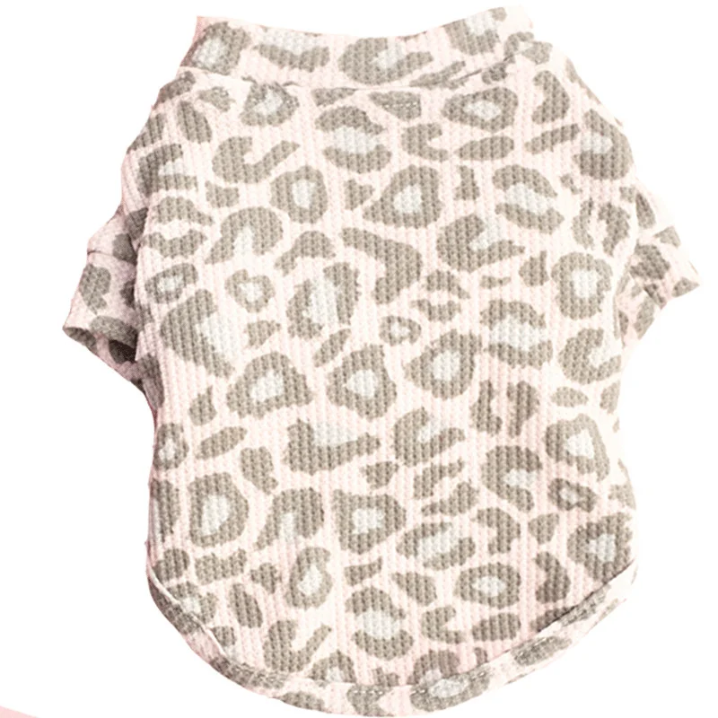 

Футболка с леопардовой расцветкой для собак, кошек и щенков, одежда для маленьких собак, футболка, пальто, одежда для йоркширского померанск...
