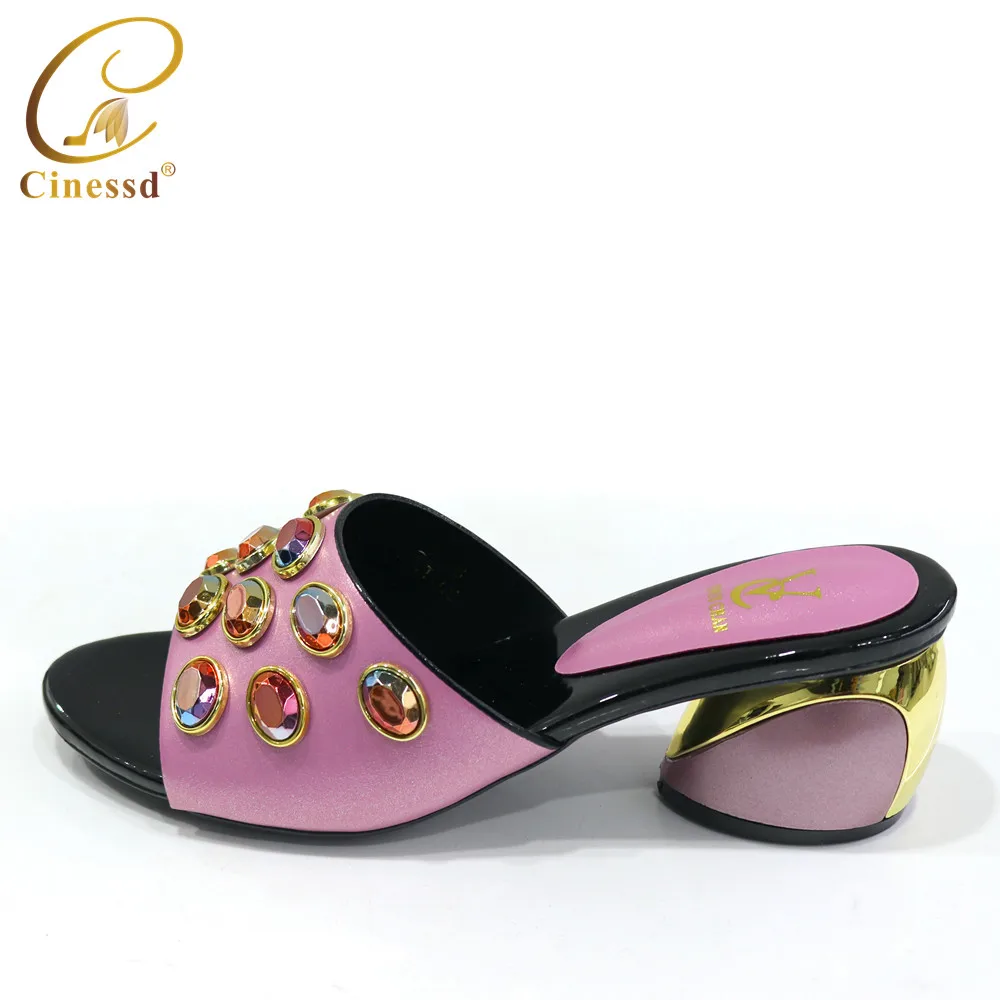 Новинка Дизайнерские летние туфли лодочки на каблуке женские пикантные среднем