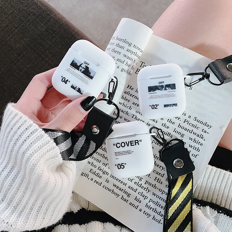 

Мягкий силиконовый чехол в стиле хип-хоп с рисунком маслом для apple Airpods 1, 2, полосатый ремешок, Беспроводная Bluetooth-гарнитура, чехол для наушник...