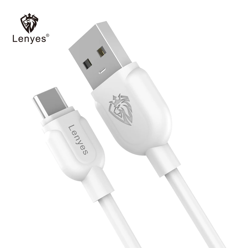 Lenyes type-C кабель 3 фута PVC 2.1A для синхронизации данных и зарядки iOS Micro V8 USB 2 в 1