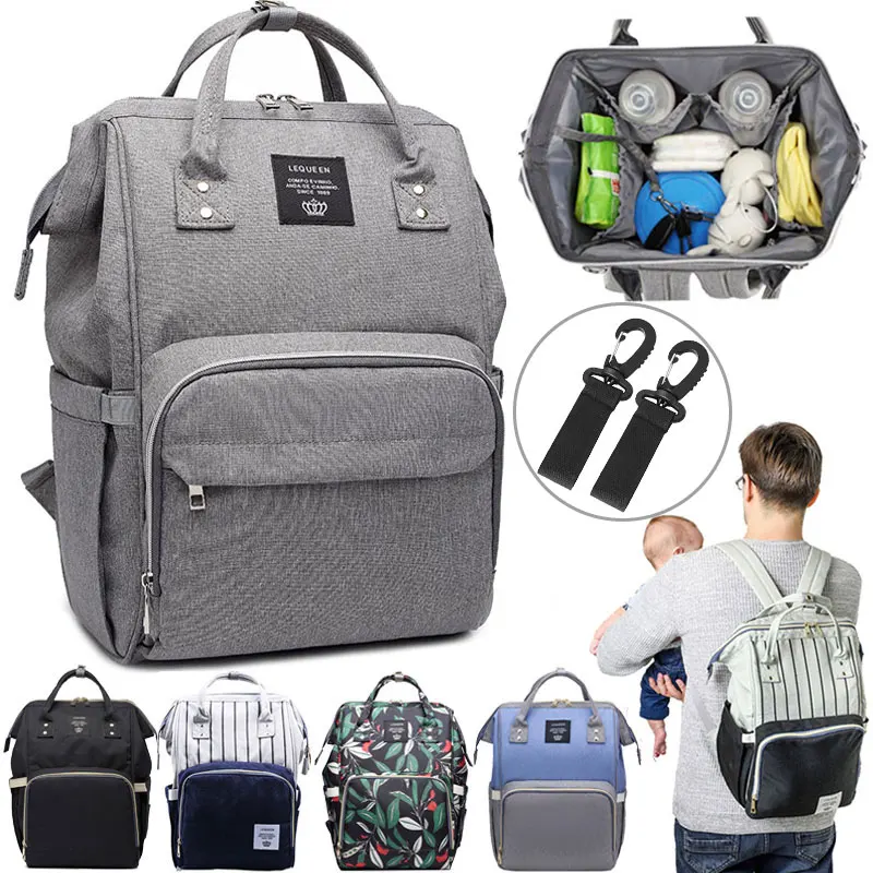 

Lequeen Baby Bags Stroller Bag for Mommy with Hooks Baby Diaper Organizer Backpack Bebe Changing Bag Large Maternity Mummy Bag