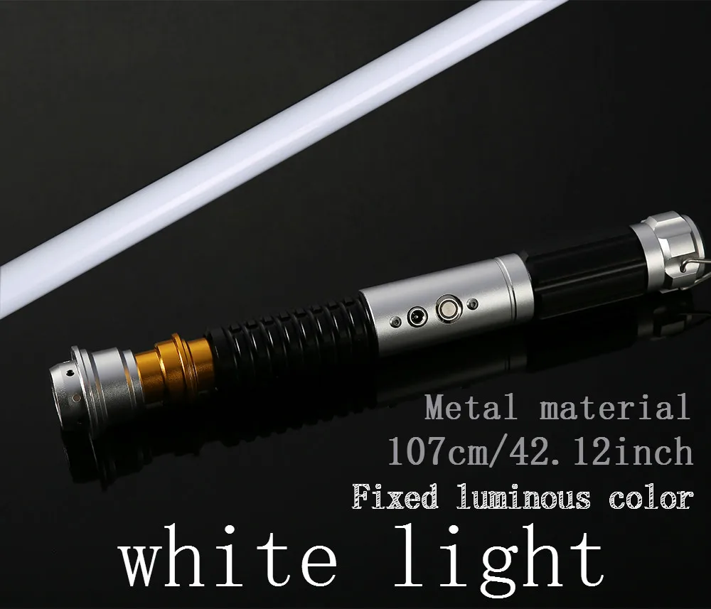 

LED Flashing Magic Lightsaber Luke Star Cosplay Skywalker Light Saber with Voice Vader Sword Five Discoloration Metal Hilt