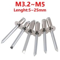 304 stainless steel blind rivetwhip headclosed tipdecorative nail countersink hollow exhaust rivets dropper screw m3 2 m4 m5