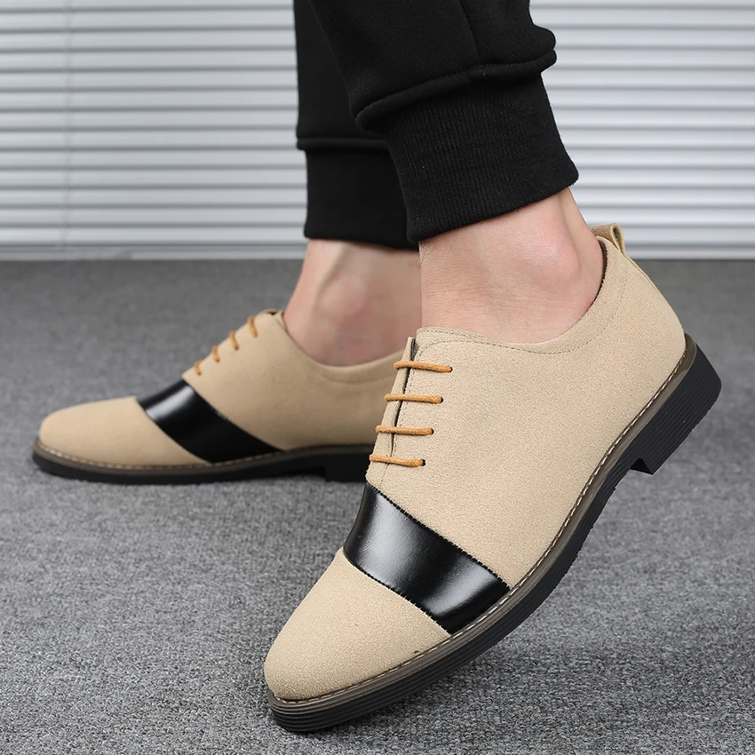BIMUDUIYU модная мужская обувь Замшевые Кожаные классические туфли на плоской