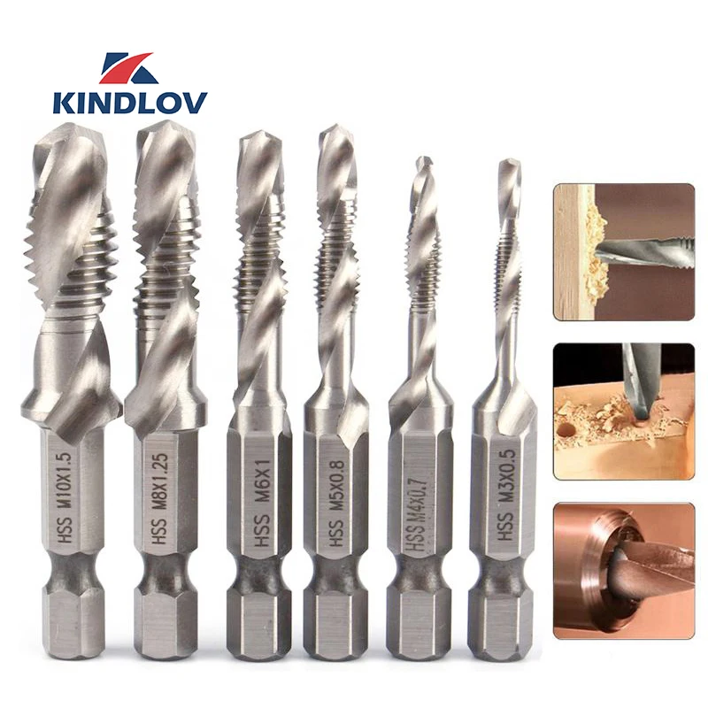Набор сверл KINDLOV с шестигранным хвостовиком 1/4 дюйма фотометры сверла резьбовые