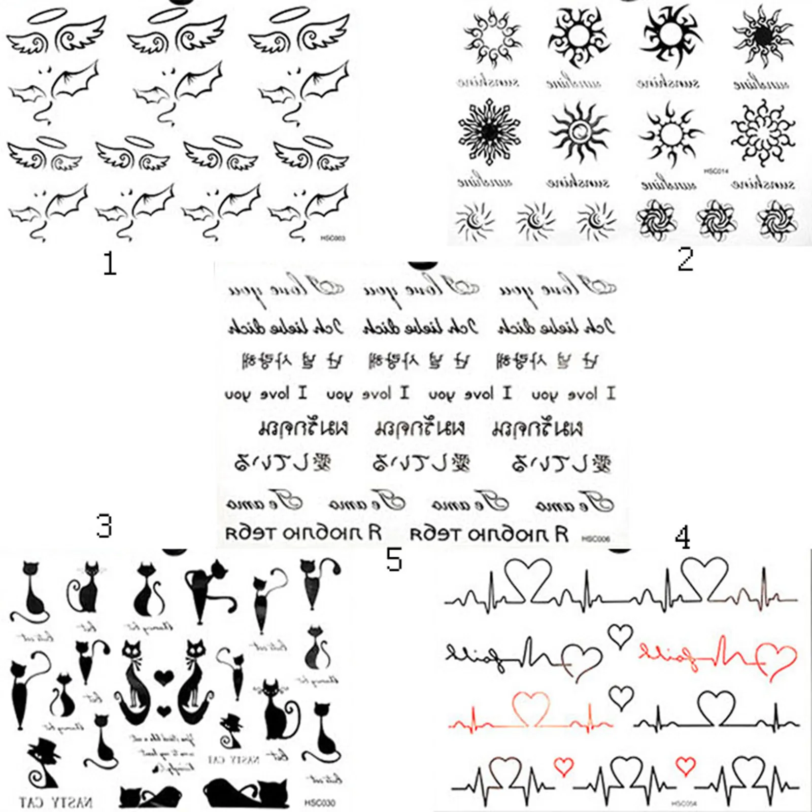 JYTOP новые модные съемные водостойкие временные тату-наклейки для тела DIY наклейки