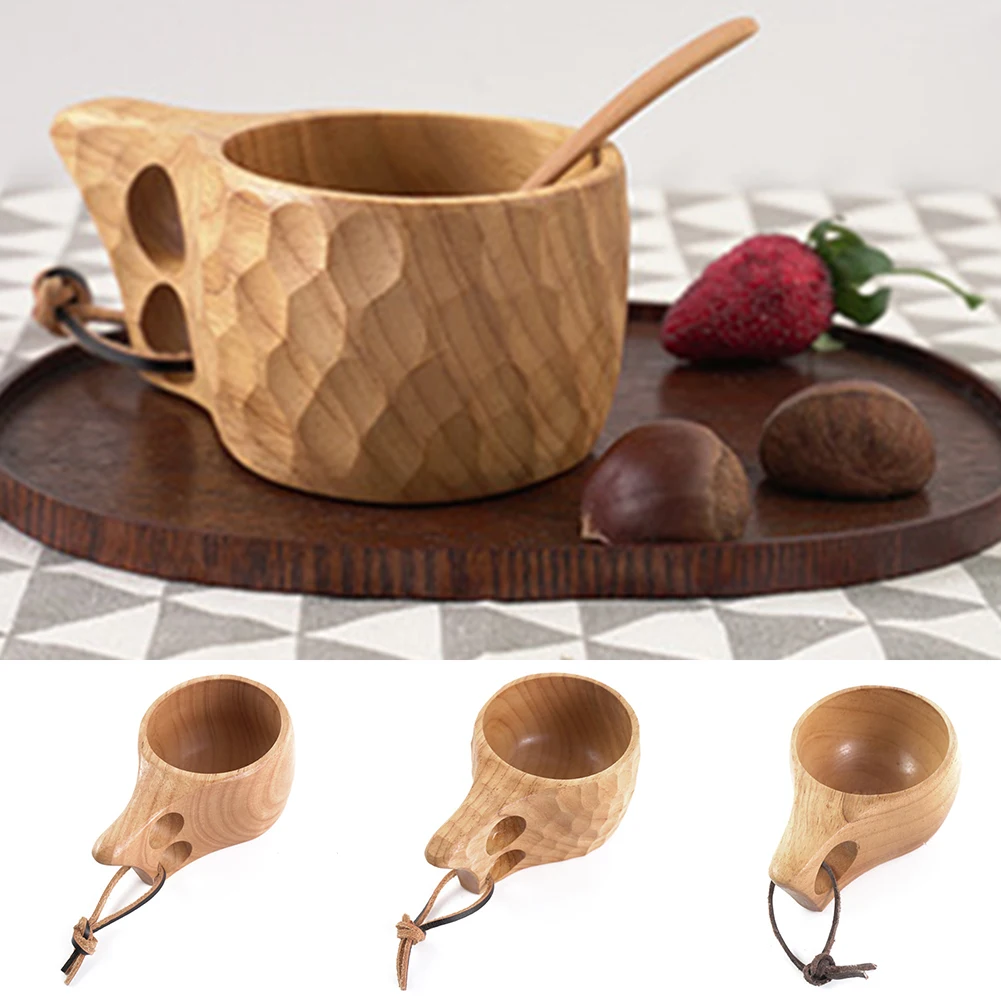 Kitchen Accessories Drinkware Wooden Cup Novelty Mug Home Decor Drinking Reusable Coffee Milk Crafts Water Teacup Gift Handmade |