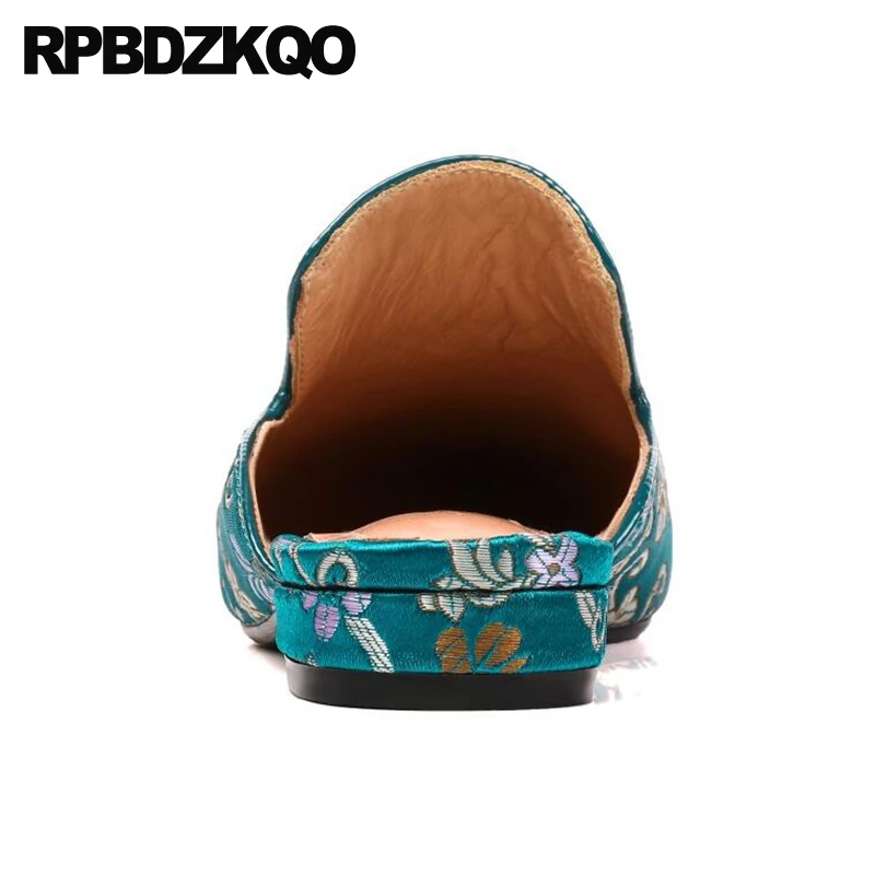 Женские Павлин 10 Сабо 11 вышивкой в китайском стиле свадебные туфли новейшие