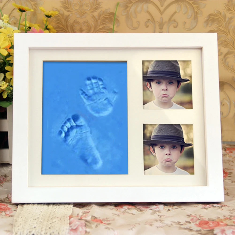 Комплект глины для фотосъемки новорожденных с принтом следов рук фоторамка