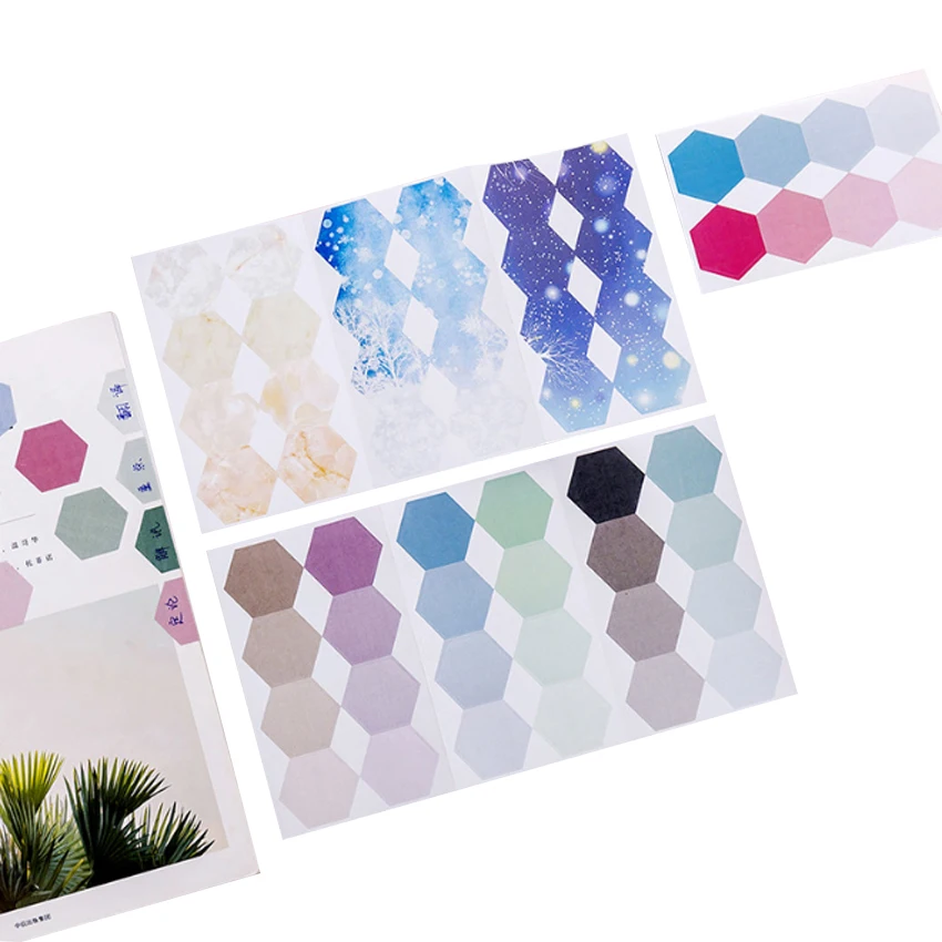 Стикеры для заметок градиентные наклейки учебы и офиса 24 дюйма шестигранный