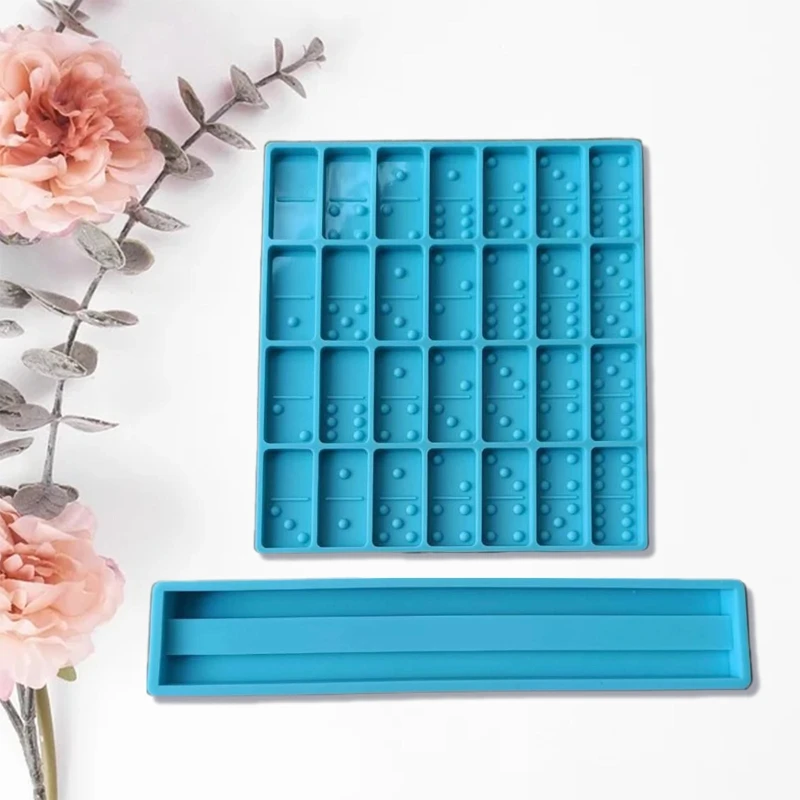 

1 Set Epoxy DIY Crafts Polymer Resin Game Mold Dominoes Casting Silicone Mould 87HC
