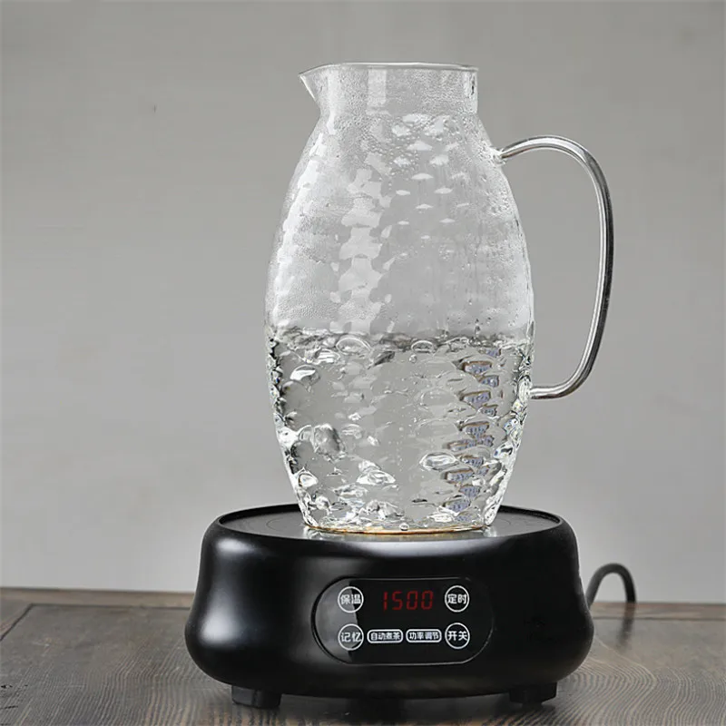 Стеклянный Горшок для воды большой емкости с рыбьей чешуей термостойкий