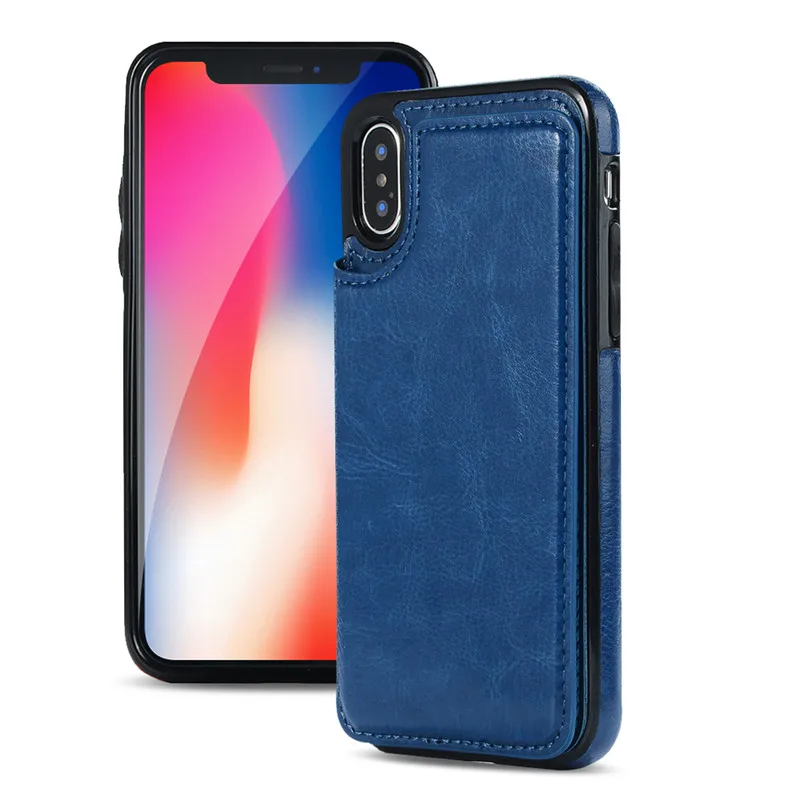 Двухкнопочный Флип-кошелек для samsung Galaxy S7 S7 Edge S8 S8 Plus S9 S9 Plus S10 S10 Plus Note8 9 кронштейн чехол из ТПУ