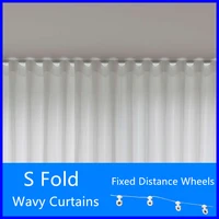 s fold wavy curtains super soft snow pure white window tulle wave curtains for living room big chiffon sheer voile bedroom