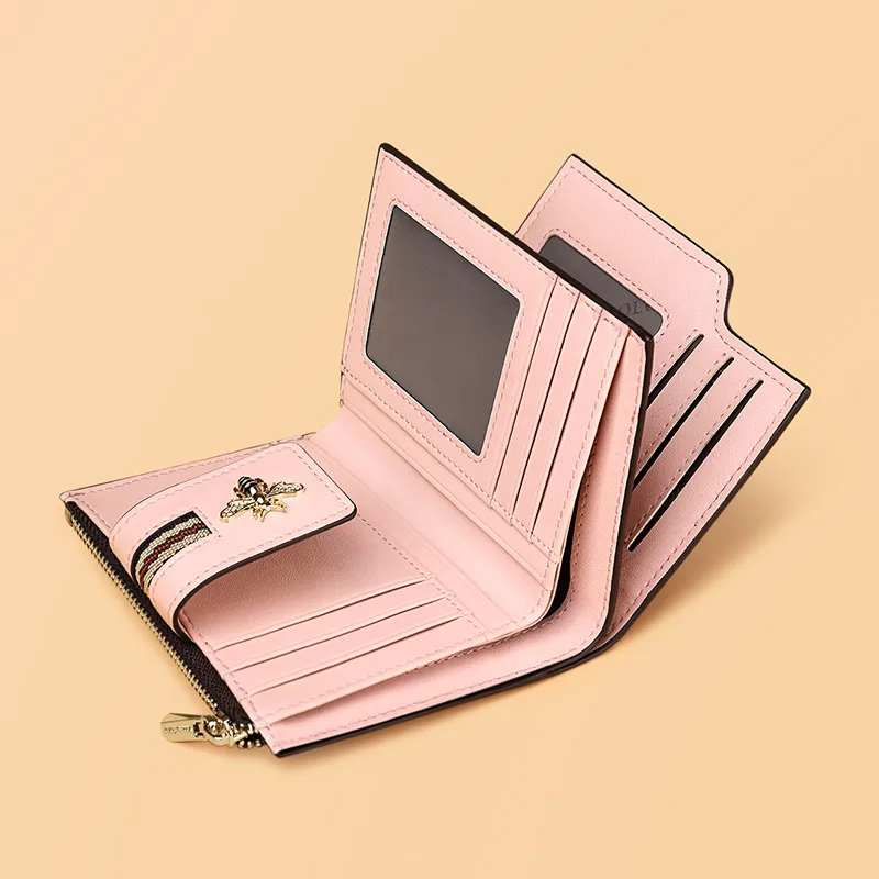 Кошелек WILLIAMPOLO короткий женский модный бумажник с маленькой Пчелкой из ПВХ