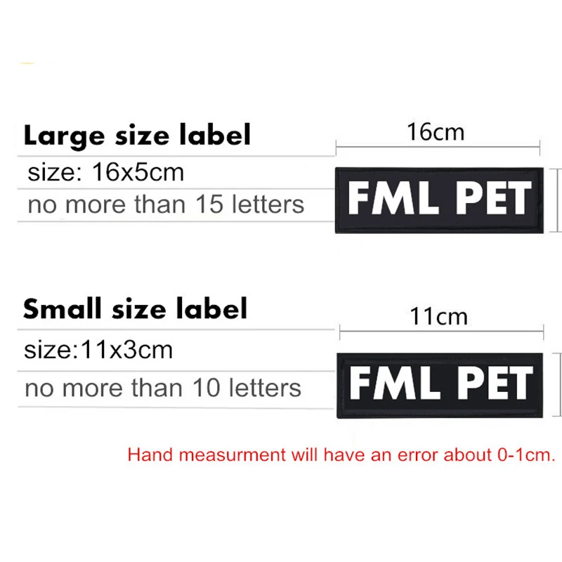2ps Chromatic Customized Dog K9 Harness Label Sticker Custom ID Tag Pet Vest Dog's Name Labe Supplies | Дом и сад