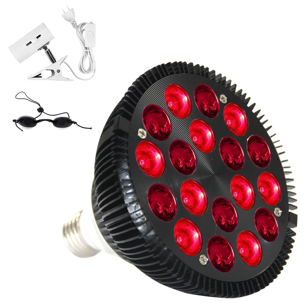 

ADVASUN TL054 Red Light Therapy Bulb 54W E27 LED Anti-aging Near Infrared 660nm 850nm For Skin Pain Relief Hair Growth