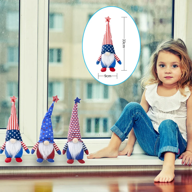 

Креативная плюшевая кукла Рудольфа на День независимости для украшения американского Дня независимости