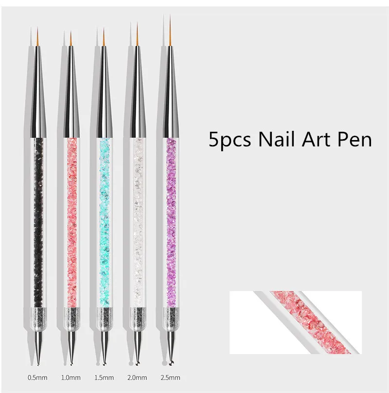 Dual Head Nail Dotting Pen things Crystal Beads Handle Rhinestone Studs Picker Wax Pencil Manicure Nail Art Accessories Tool